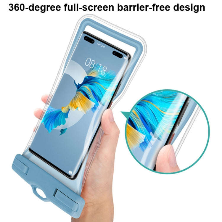 Small Waist Floating Airbag Mobile Phone Waterproof Bag TPU Mobile Phone Waterproof Bag(Green)