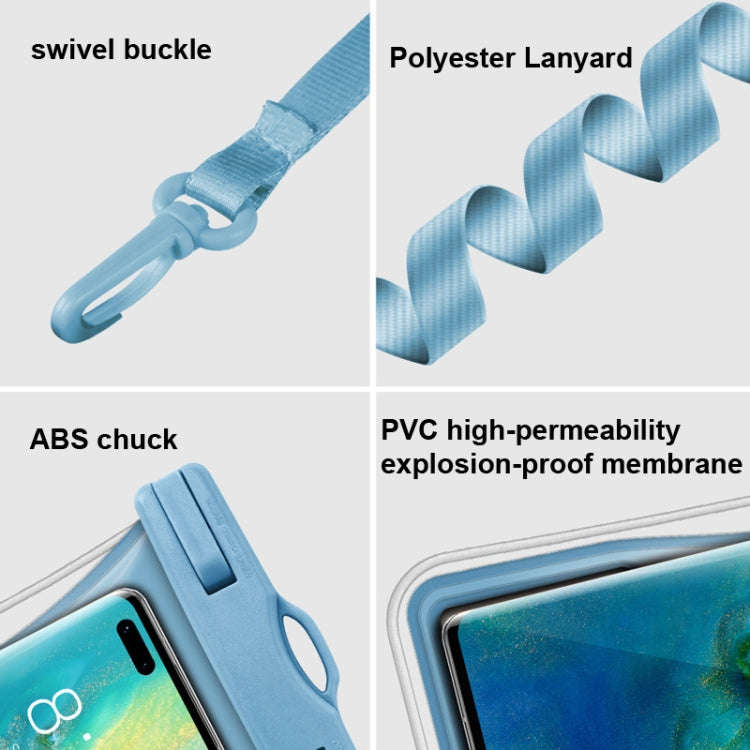 Small Waist Floating Airbag Mobile Phone Waterproof Bag TPU Mobile Phone Waterproof Bag(Green)