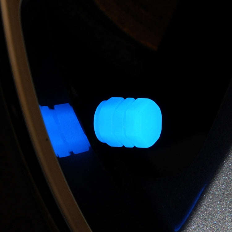 4pcs / Set Luminous Tire Valve Cap Electric Motorcycle Vacuum Tire Valve Cover, Style: Split Effe...