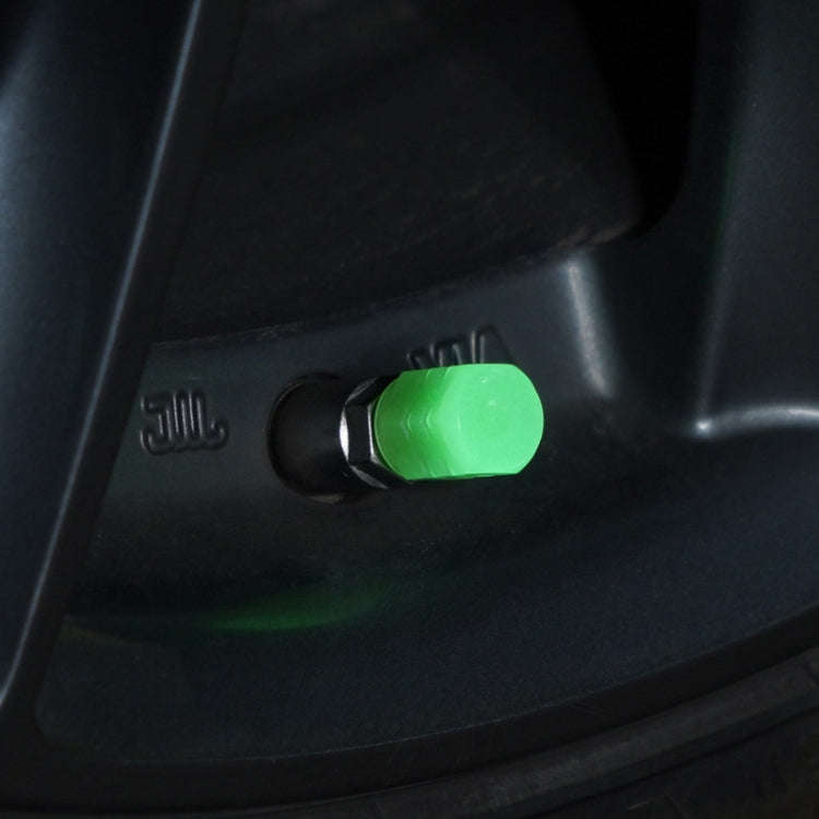 4pcs /Set Luminous Tire Valve Cap Electric Motorcycle Vacuum Tire Valve Cover, Style: Split Effect