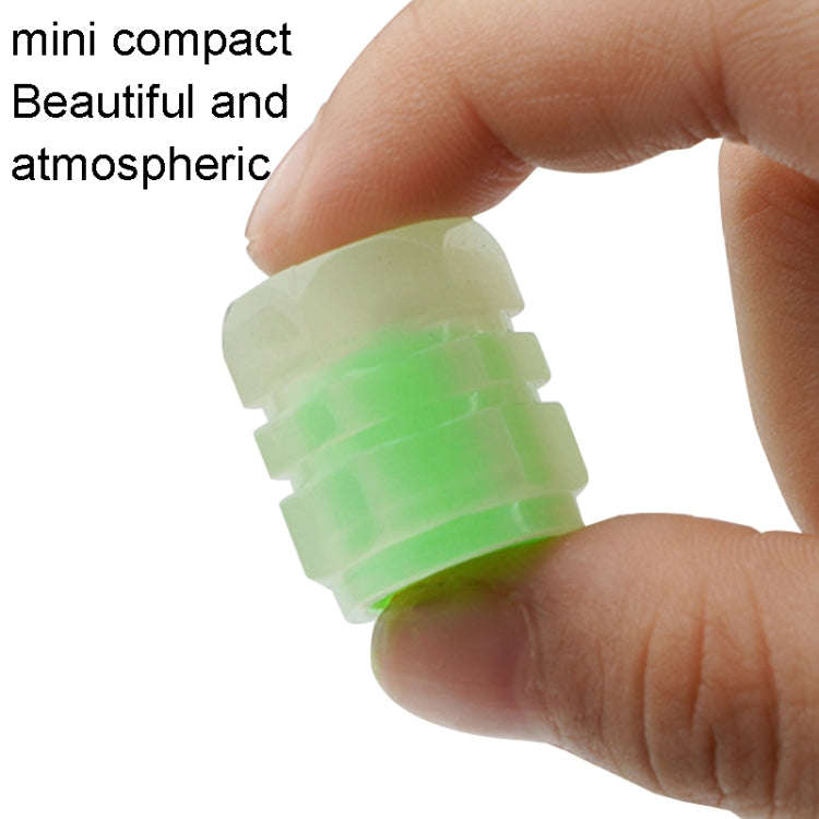 4pcs /Set Luminous Tire Valve Cap Electric Motorcycle Vacuum Tire Valve Cover, Style: Split Effect
