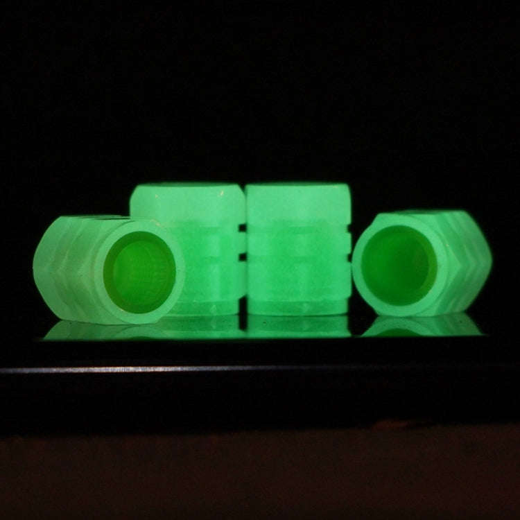 4pcs /Set Luminous Tire Valve Cap Electric Motorcycle Vacuum Tire Valve Cover, Style: Split Effect