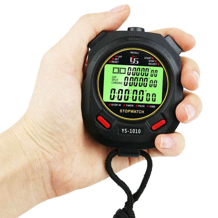 YS 3 Rows Display Luminous Stopwatch Timer Training Referee Stopwatch, Style: YS-1060 60 Memories