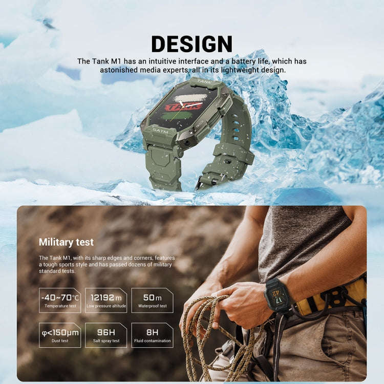 SATM M1 Outdoor Waterproof Bluetooth Smart Watch(Black)