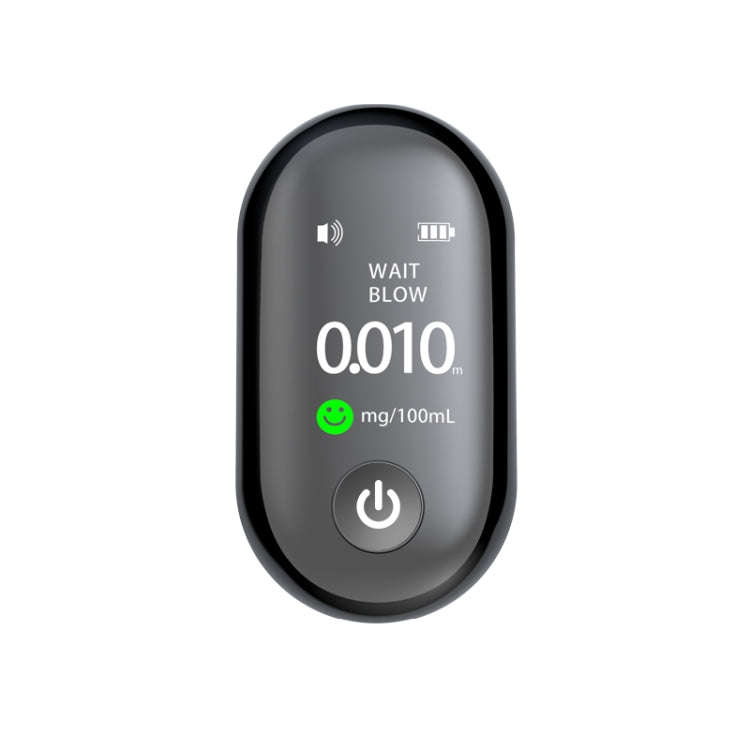 Portable Blow Type TFT Screen Alcohol Tester(Black)