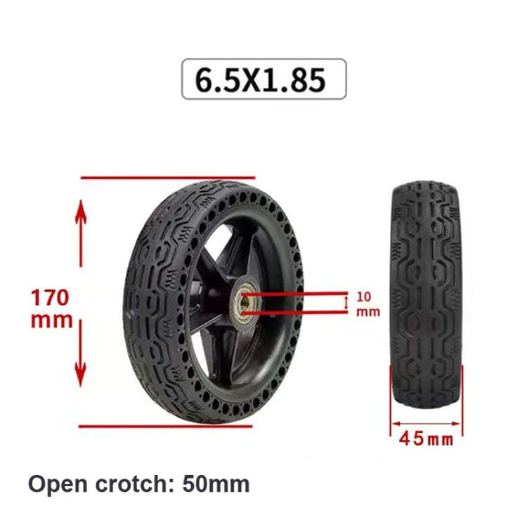 6.5x1.85 Solid Tire Honeycomb Tire Electric Scooter Tire,Specification: With Plastic Wheel