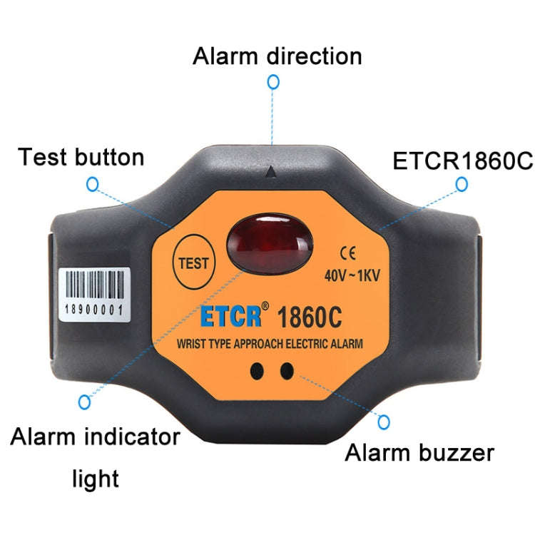 ETCR Non-contact High Voltage Alarm Ellectrician Test Pen, Model: ETCR1860C For Wrist