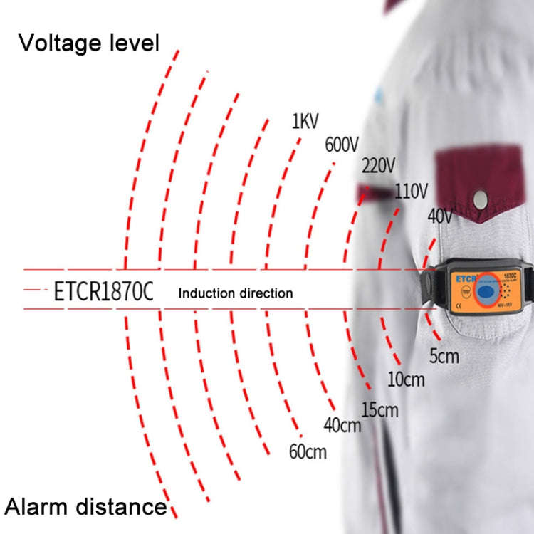 ETCR Non-contact High Voltage Alarm Ellectrician Test Pen, Model: ETCR1870C For Arm