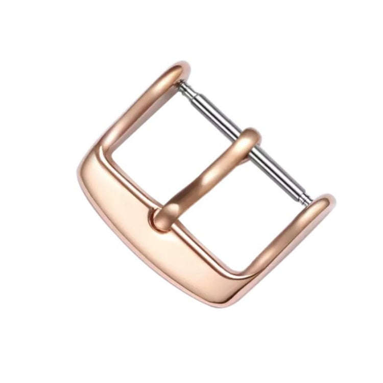 5pcs IP Plated Stainless Steel Pin Buckle Watch Accessories, Color: Rose Gold 16mm
