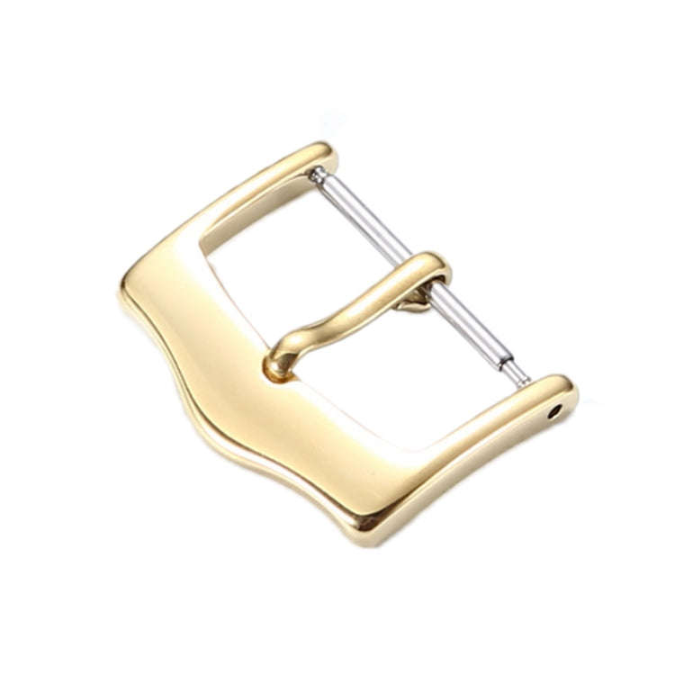5pcs IP Plated Stainless Steel Pin Buckle Watch Accessories, Color: Gold 16mm