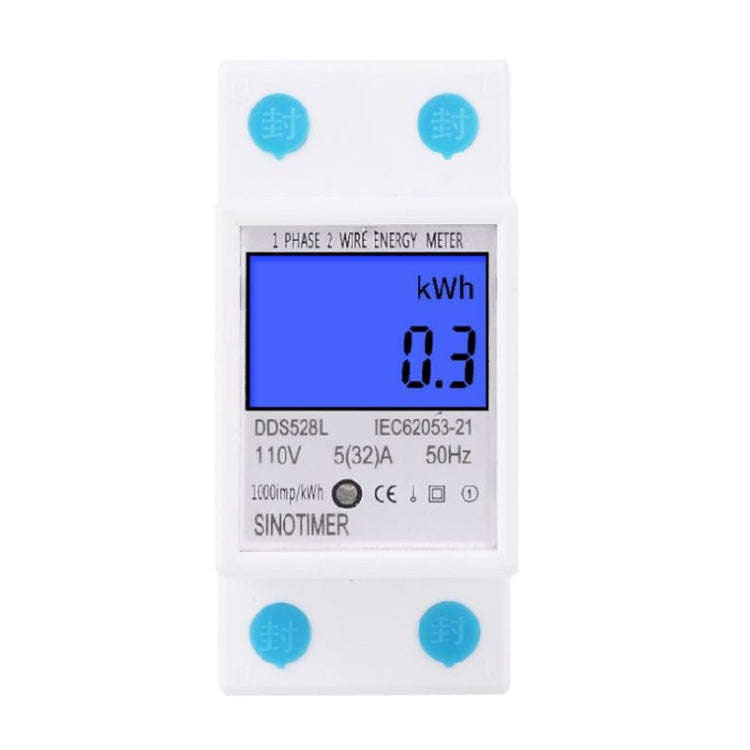 DDS528L Backlight Display Home Single-phase Rail Energy Meter 5-32A(110V 60Hz)