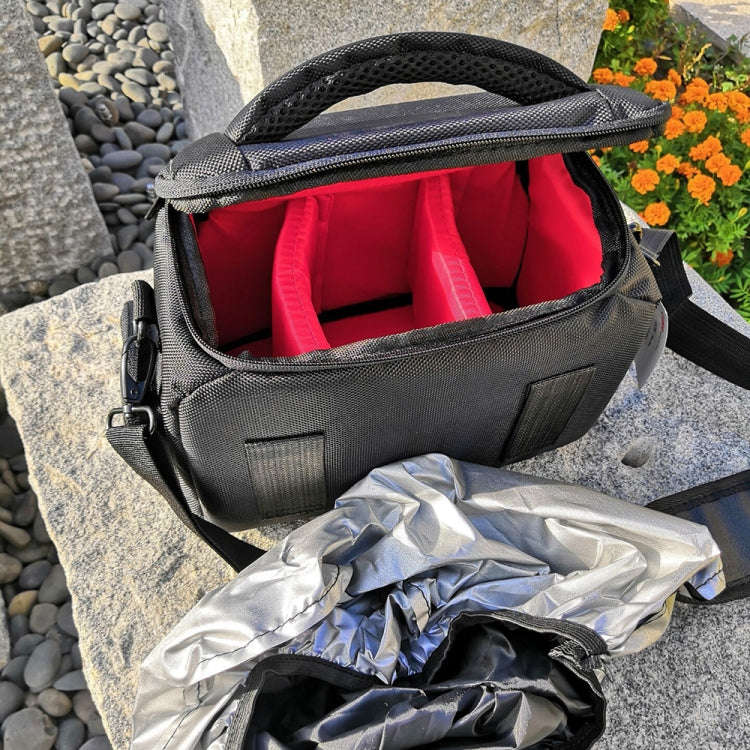 Byk-7895 SLR Camera Waterproof Shoulder Diagonal Bag, Size: M: 30 x 17 x 22cm(Red)