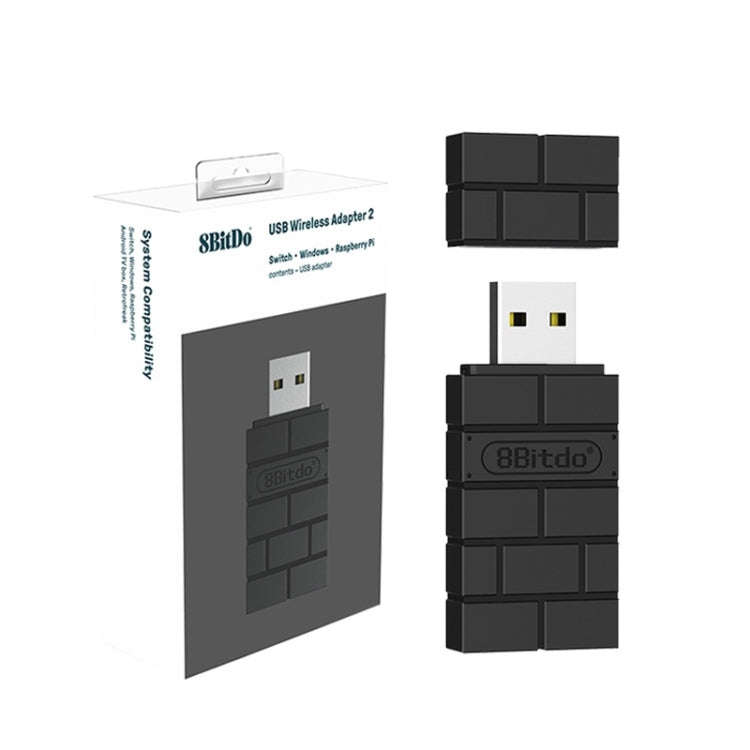 8BitDo USB Wireless Receiver Handle Switch  For PS5/PS4(Black)