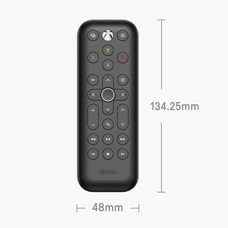 8BitDo Backlit Key Media Remote Control For Xbox, Style: Short Version (Black)