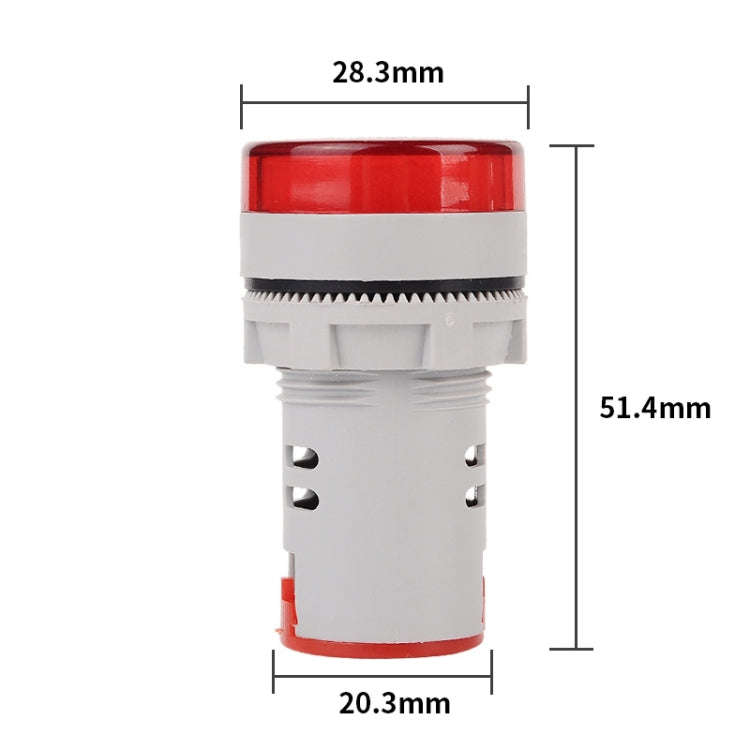 2 PCS DC Voltage Signal Indicator 22mm Round 6-100V Universal Voltmeter(ST16VD-02 White)