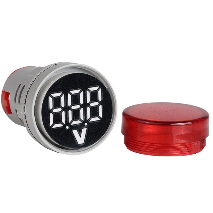 2 PCS DC Voltage Signal Indicator 22mm Round 6-100V Universal Voltmeter(ST16VD-02 White)