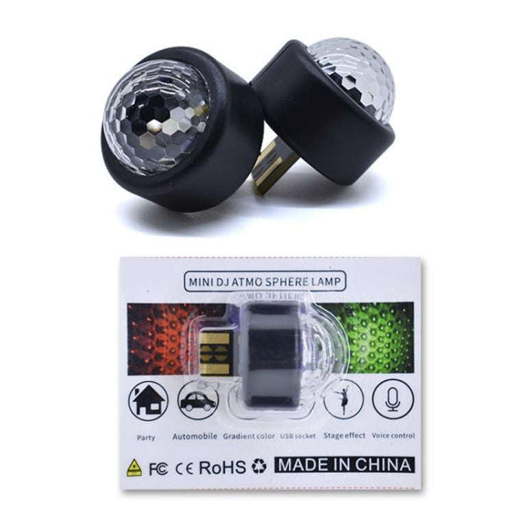 10 PCS Mini Rhythm Stage Lamp Car Colorful USB Atmosphere Light(D1)