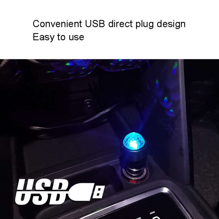 10 PCS Mini Rhythm Stage Lamp Car Colorful USB Atmosphere Light(D1)