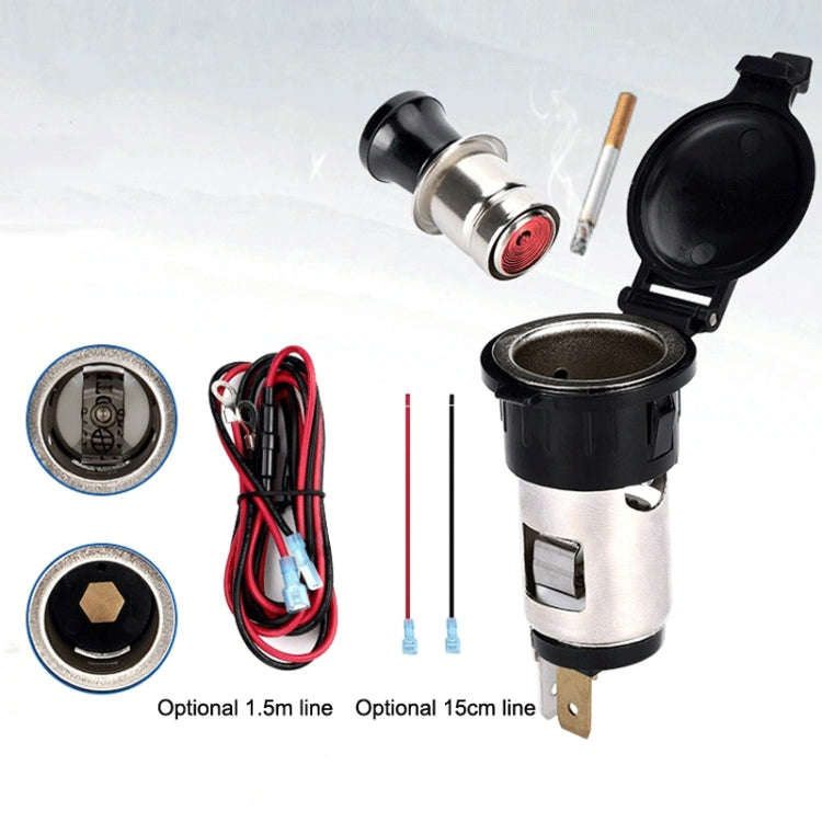 Car Modified Cigarette Lighter Car Charging Power Socket Cigarette Type (with 1.5m Line)