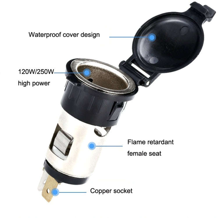 Car Modified Cigarette Lighter Car Charging Power Socket Cigarette Type (with 1.5m Line)