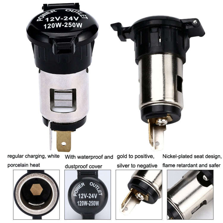 Car Modified Cigarette Lighter Car Charging Power Socket Cigarette Type (with 1.5m Line)