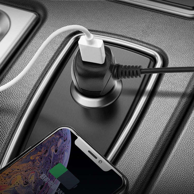 2 PCS Car Charger Fast Charging Driving Recorder Supply Line, Style: 1A+2A(Android Left Bend)