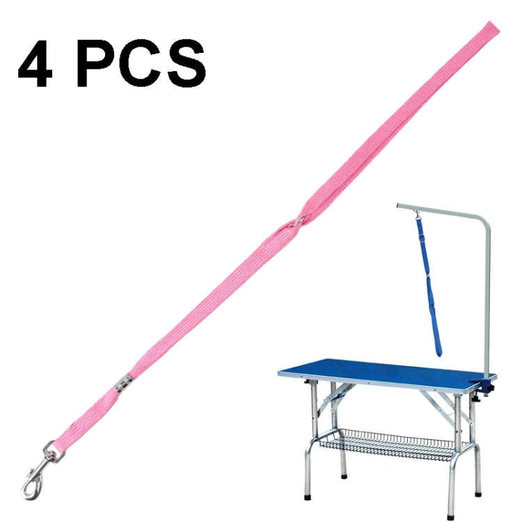4pcs Fixed Rope Dog Traction Rope for Pet Bath Table, Color: Pink