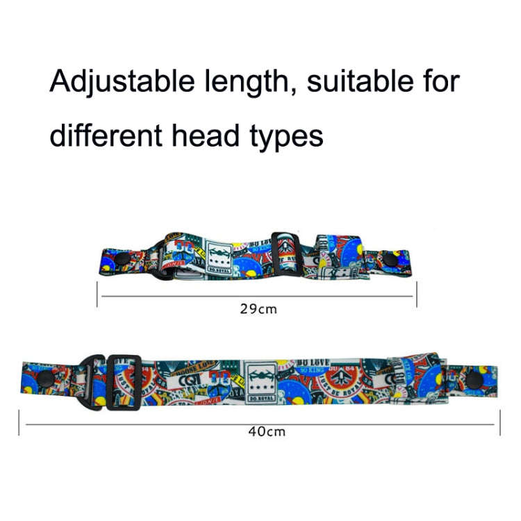 Flight Video Glasses Graffiti Color Headband Fixed Strap For DJI FPV Goggles V2 Strap + Power Line