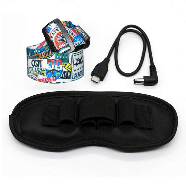 Flight Video Glasses Graffiti Color Headband Fixed Strap For DJI FPV Goggles V2 Strap + Power Lin...