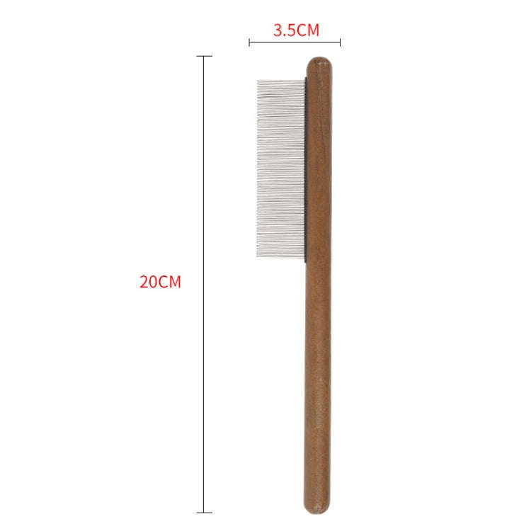 Cat Dog Solid Wood Comb For Removing Floating Hair Pet Cleaning Grooming Flea Comb(B)