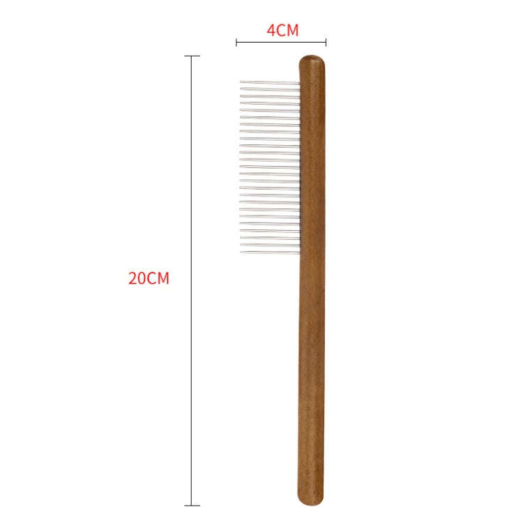 Cat Dog Solid Wood Comb For Removing Floating Hair Pet Cleaning Grooming Flea Comb(C)