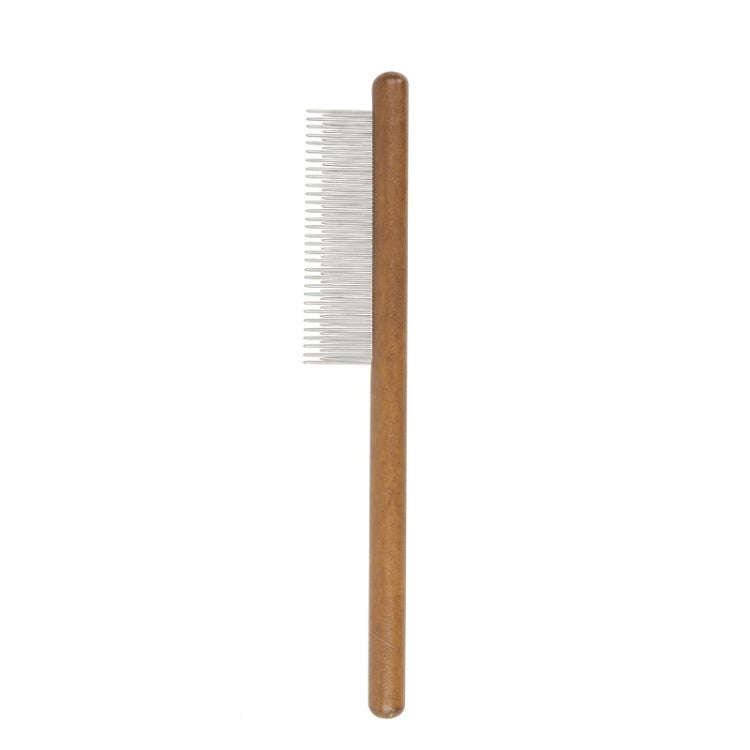 Cat Dog Solid Wood Comb For Removing Floating Hair Pet Cleaning Grooming Flea Comb(D)