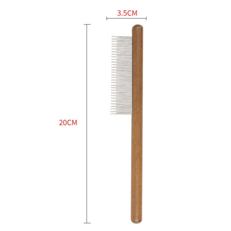 Cat Dog Solid Wood Comb For Removing Floating Hair Pet Cleaning Grooming Flea Comb(D)