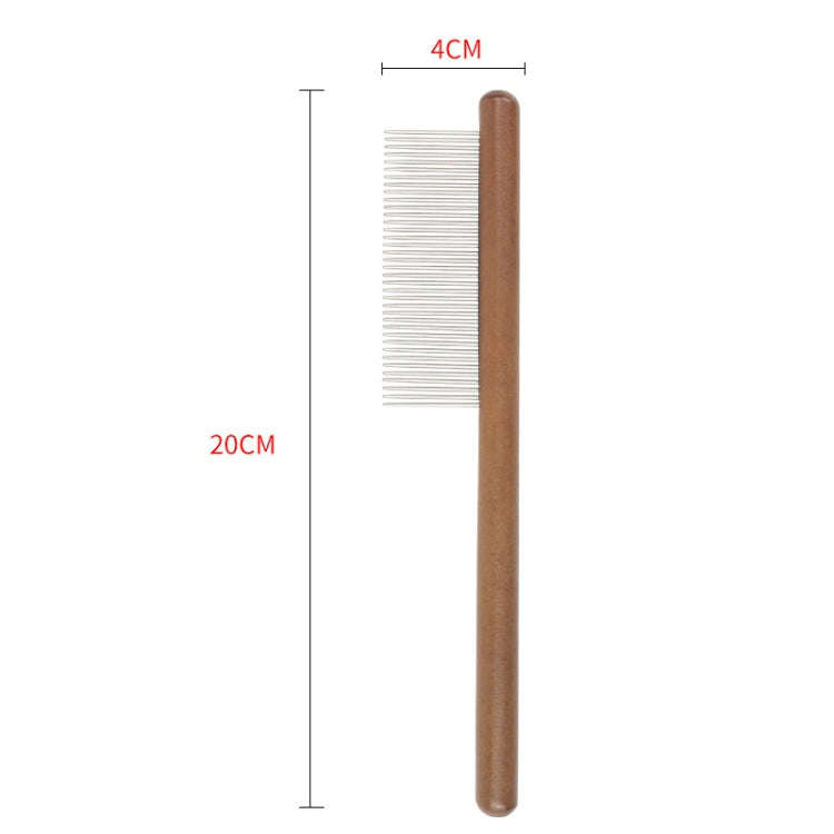 Cat Dog Solid Wood Comb For Removing Floating Hair Pet Cleaning Grooming Flea Comb(F)