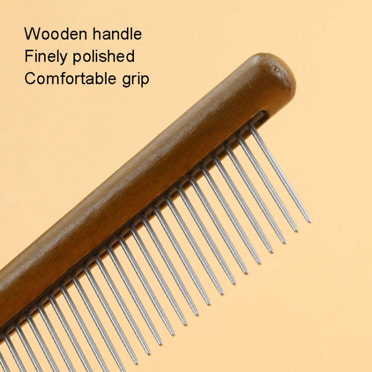 Cat Dog Solid Wood Comb For Removing Floating Hair Pet Cleaning Grooming Flea Comb(F)