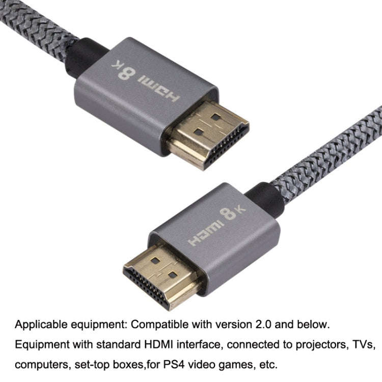 1m Computer Projection Connection 8K HD HDMI Cable Color Random Delivery