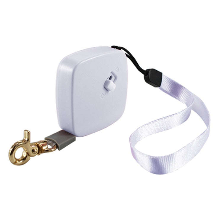 Automatic Telescopic Dog Traction Rope Small Pet Retractor(Square White)