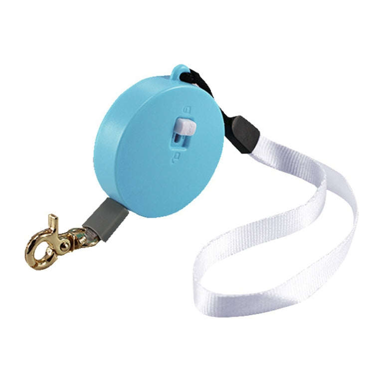 Automatic Telescopic Dog Traction Rope Small Pet Retractor(Round Blue)