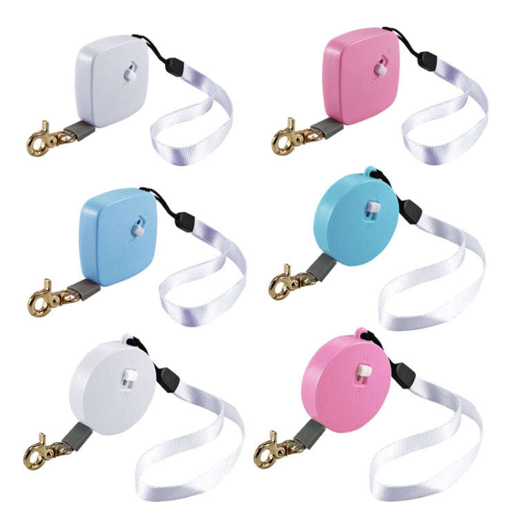 Automatic Telescopic Dog Traction Rope Small Pet Retractor(Square White)