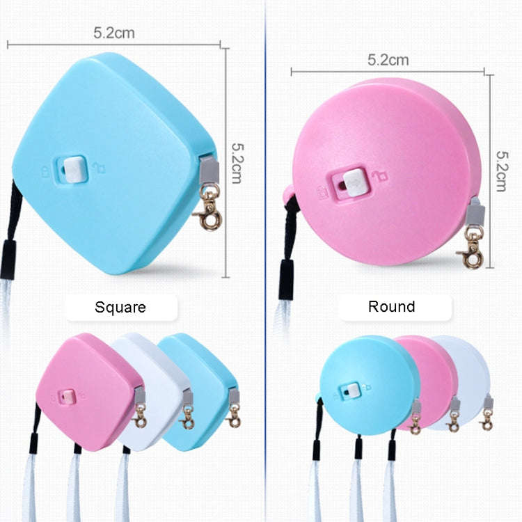 Automatic Telescopic Dog Traction Rope Small Pet Retractor(Square Pink)