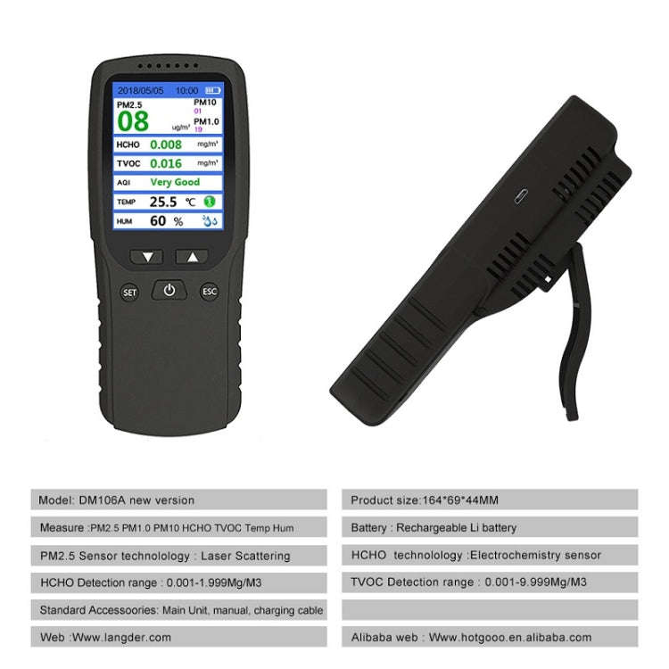 DM106A Indoor Haze Dust Formaldehyde Air Quality Detector