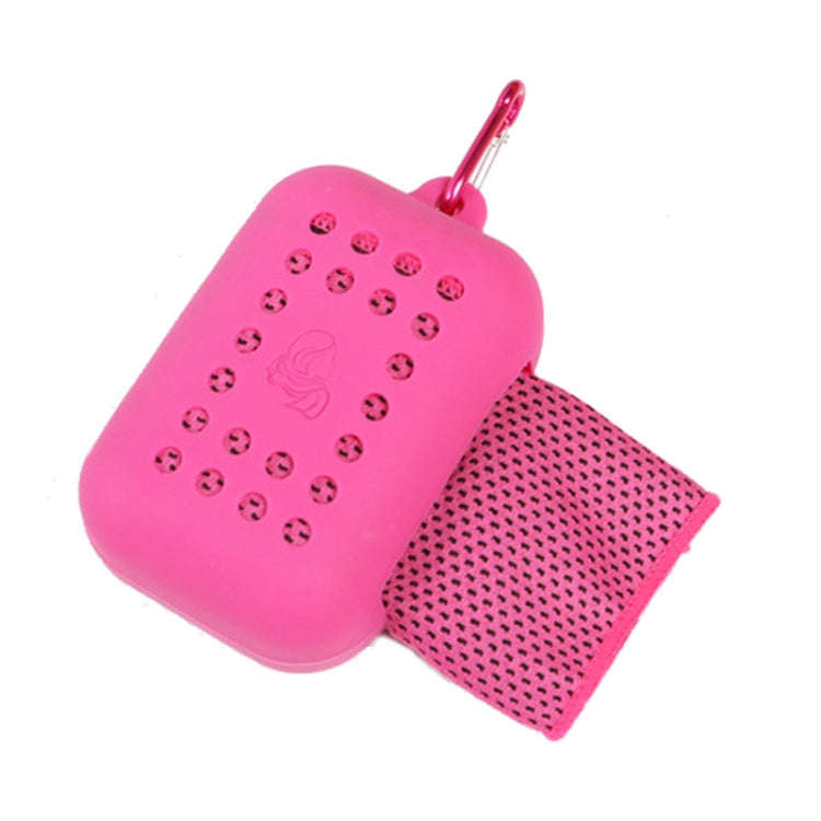 30x90cm Summer Fitness Cold Sports Towel To Cool Down Ice Cold Towel(Rose Red)