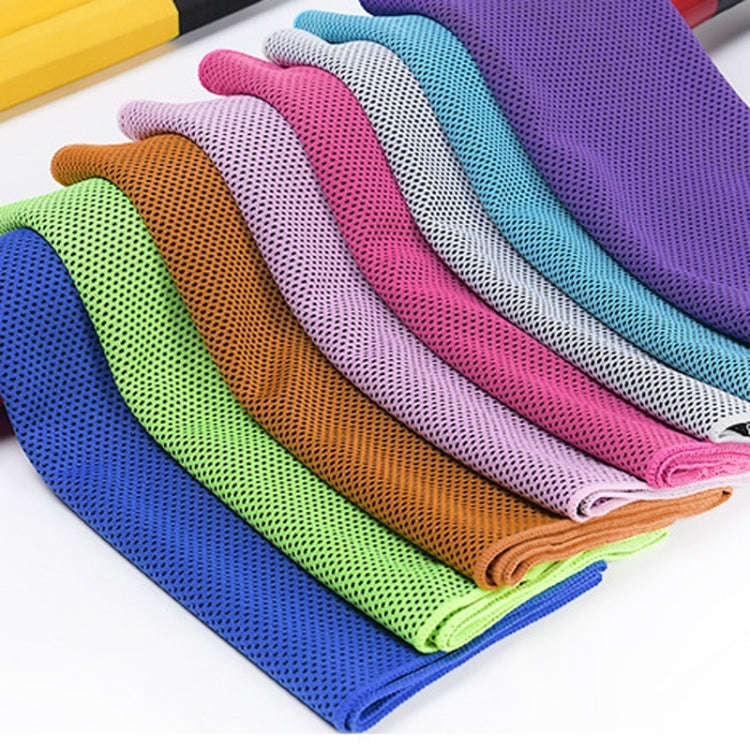 30x80cm  Summer Fitness Cold Sports Towel To Cool Down Ice Cold Towel(Cylindrical Rose Red)
