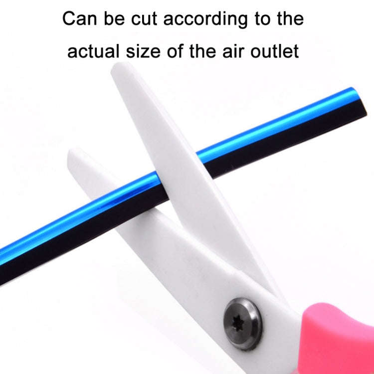 10pcs/pack Car Air Conditioner Vent U-Shaped Electroplating Decorative Strip(Colorful)