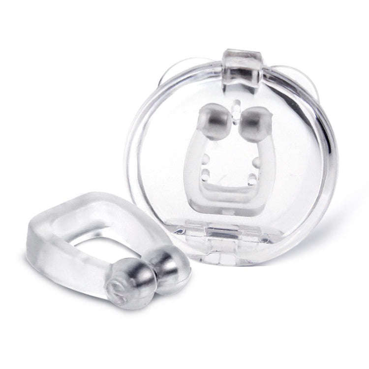 10 PCS Mini Portable Silicone Magnetic Anti-snoring Device(Transparent)