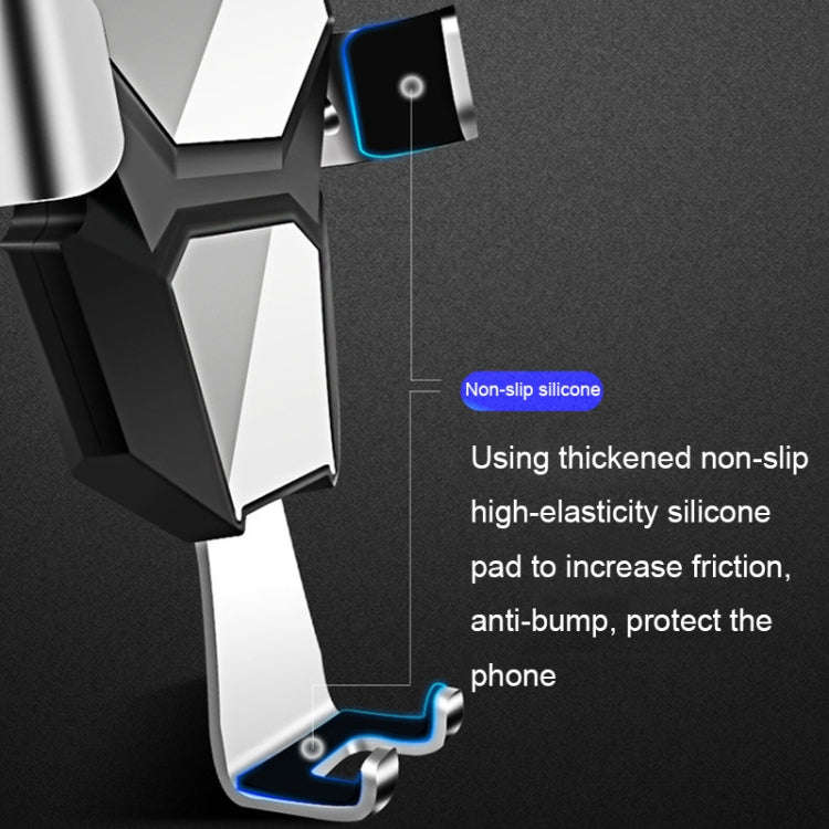 Universal Metal Gravity Car Phone Holder(Silver)