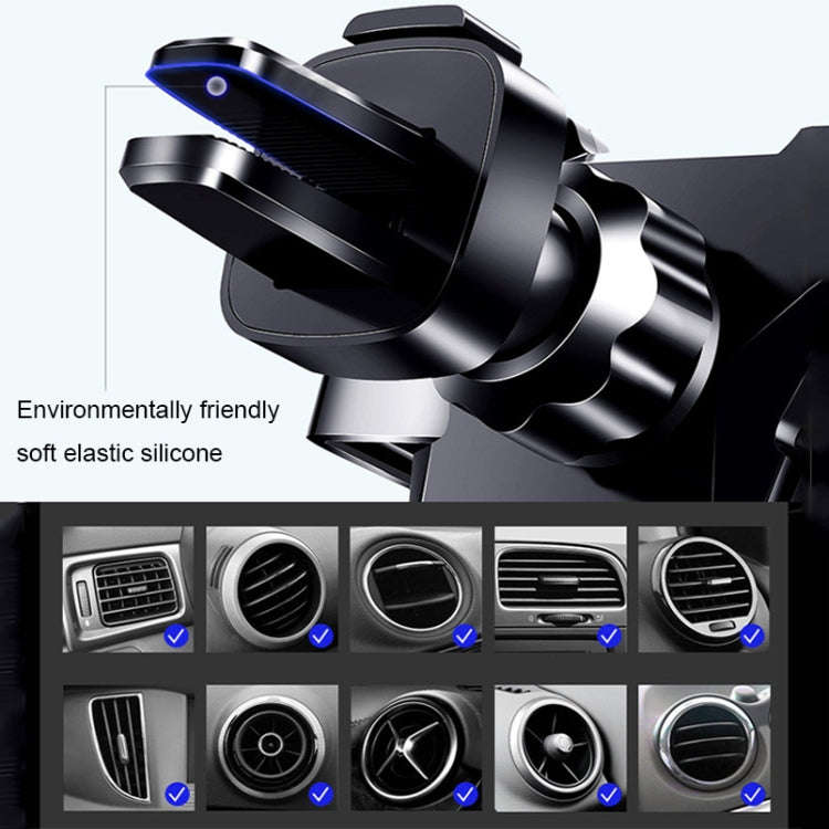 Universal Metal Gravity Car Phone Holder(Silver)