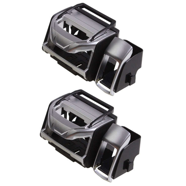 2 PCS SD-1012 Car Multifunctional Drink Holder Garbage Box(Silver)