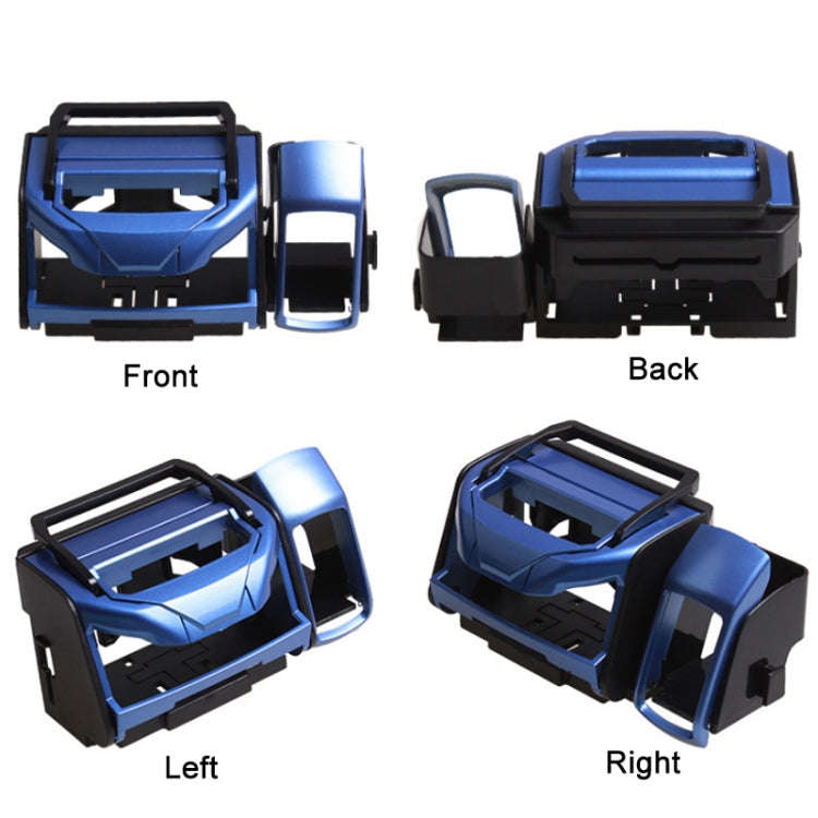 2 PCS SD-1012 Car Multifunctional Drink Holder Garbage Box(Blue)