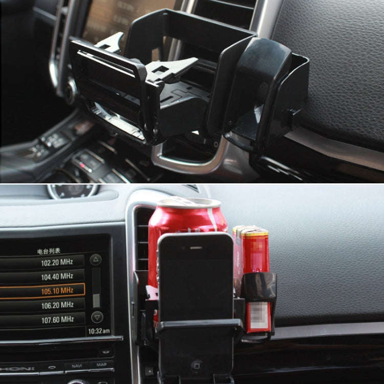 2 PCS SD-1012 Car Multifunctional Drink Holder Garbage Box(Blue)